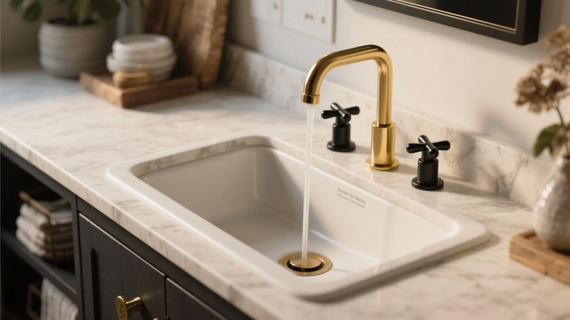 5. Mix Metals — Gold Spout with Black Handles