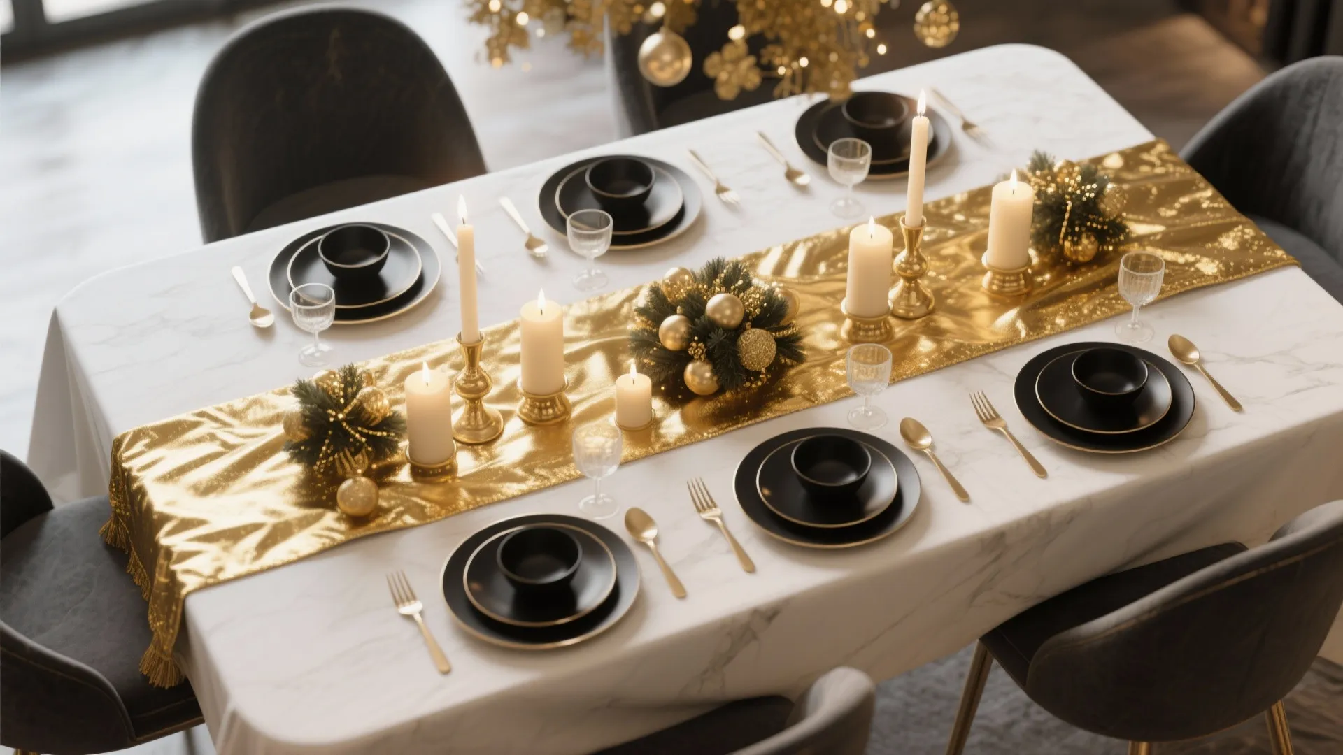 Gold Table Runners