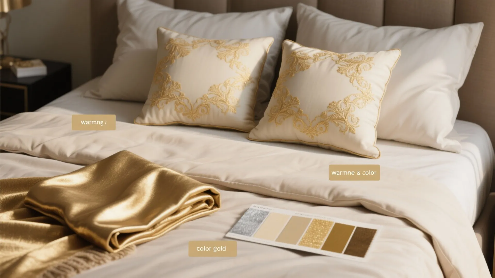 3. Gold Accents in Textiles