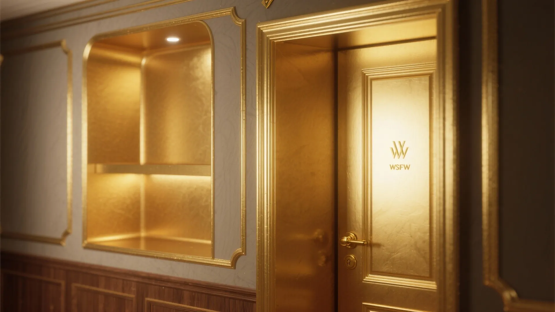 5. Gold Trim, Doors, and Nooks