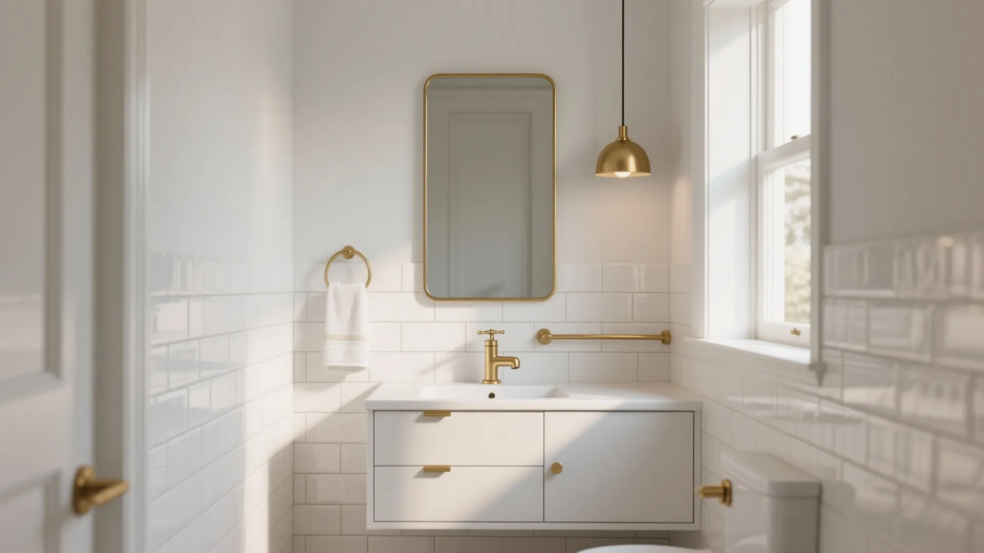 5 Gold and White Bathroom Ideas: How to make a small gold and white bathroom feel luxurious with smart design tricks