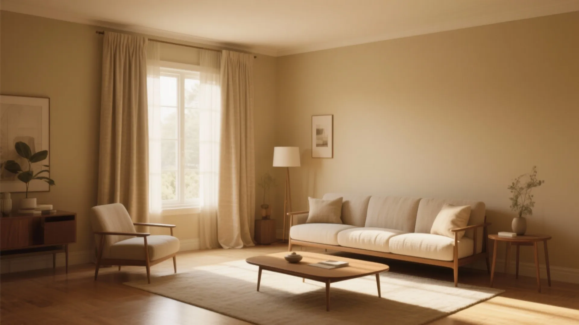 2. Golden Beige and Linen Accents