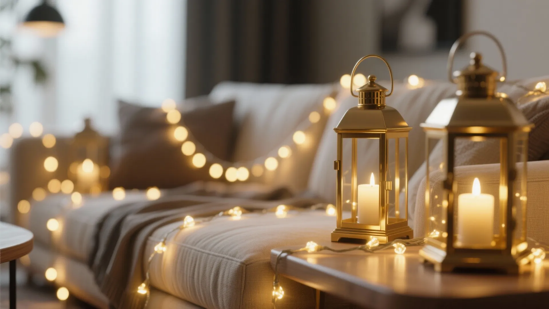 Golden Glow Lighting Accents