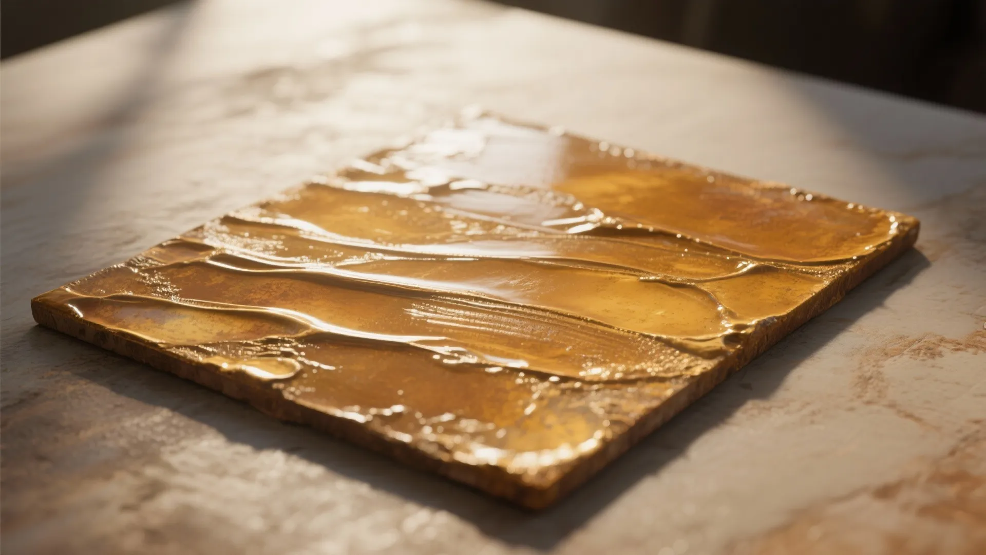 3. Layered glaze in golden sienna