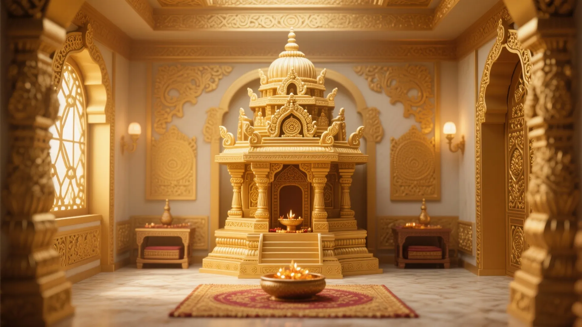 Temple Tower (Gopuram) Inspired Backdrops