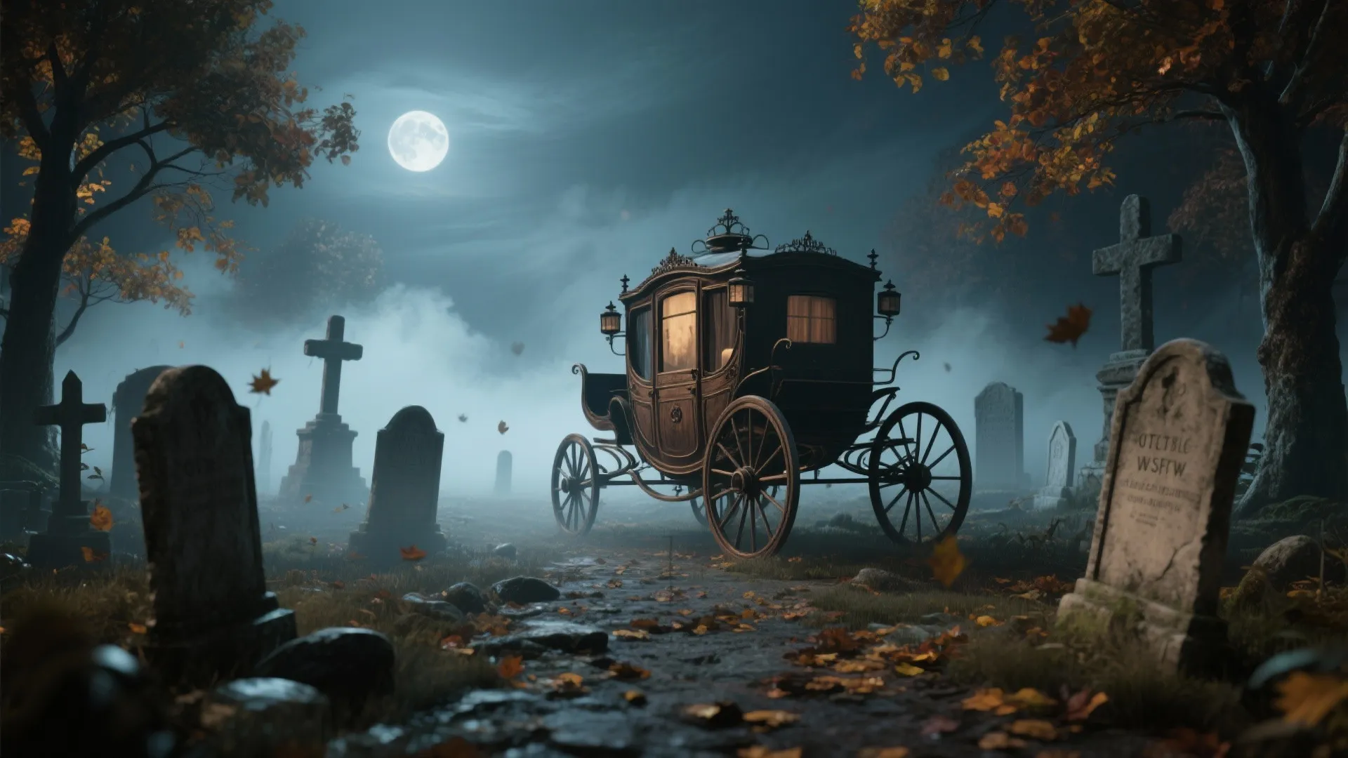 3. Gothic Graveyard Carriage