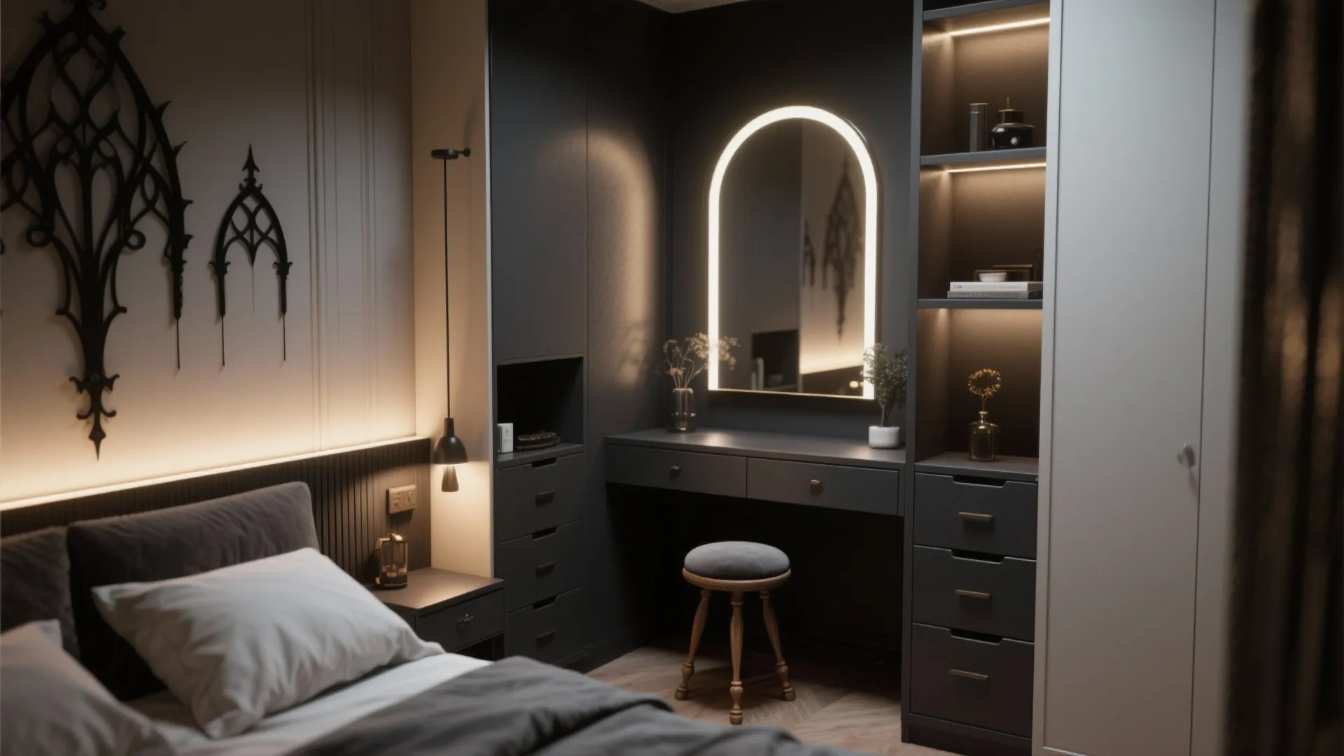 5. Subtle Gothic with Modern Function