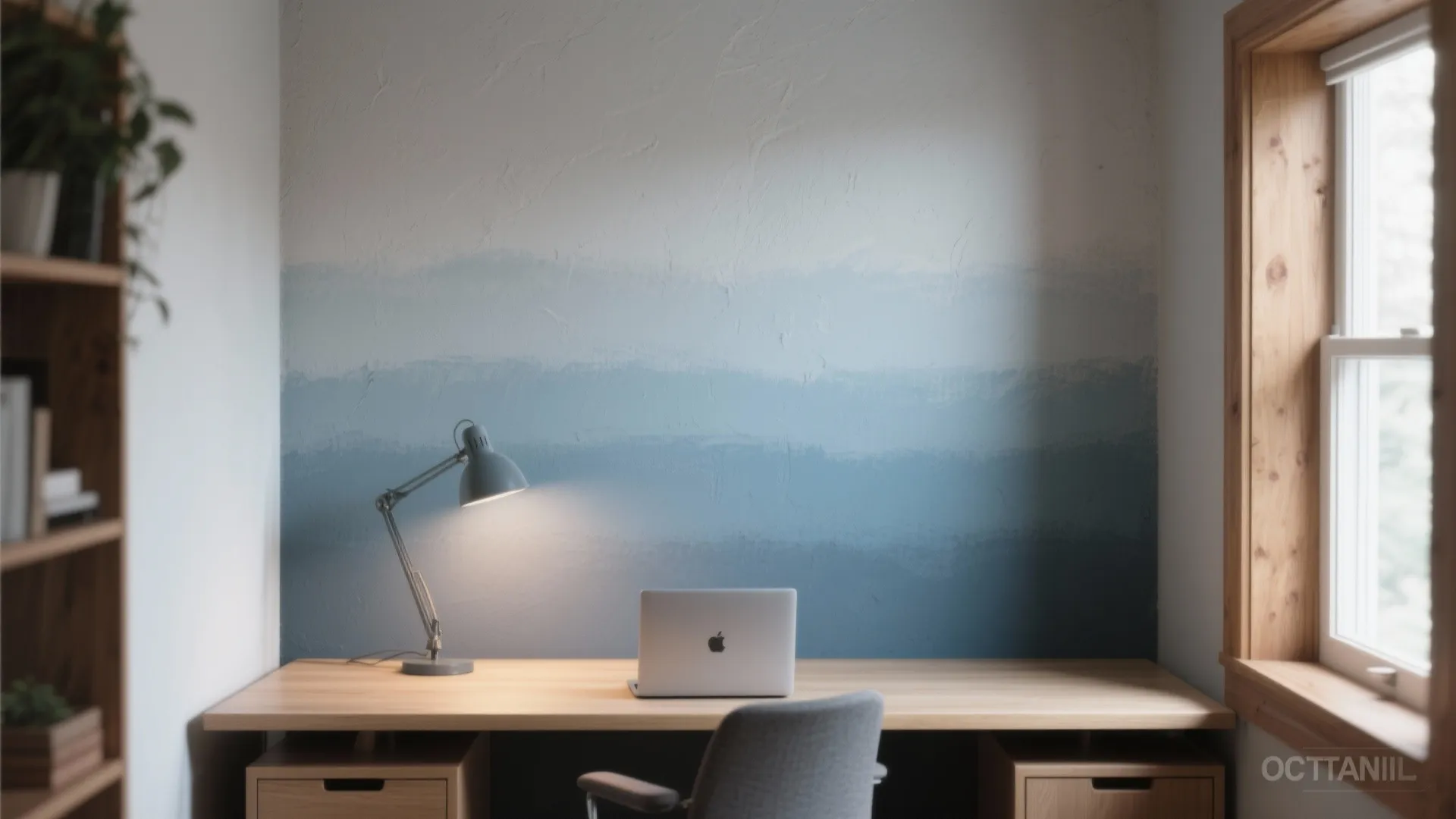 2. Gradient Accent Wall for Depth