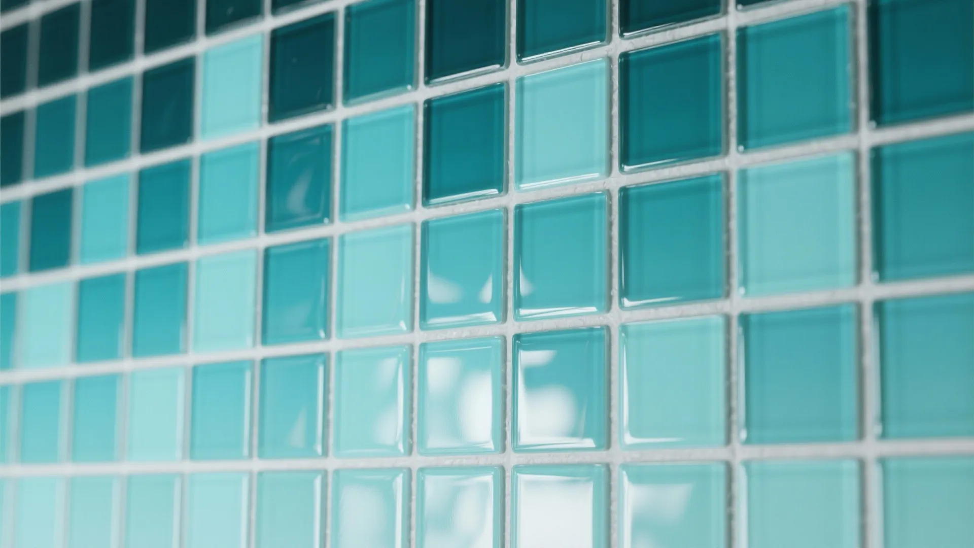 1. Gradient glass tiles for a serene focal wall