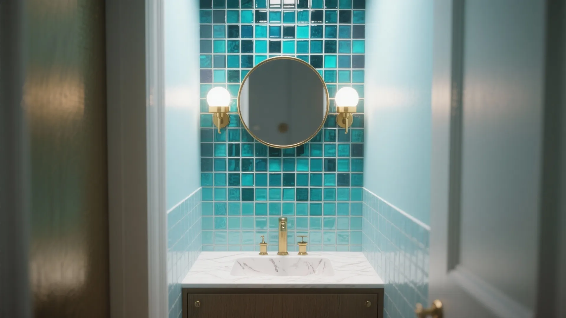 2. Gradient mosaic accent wall