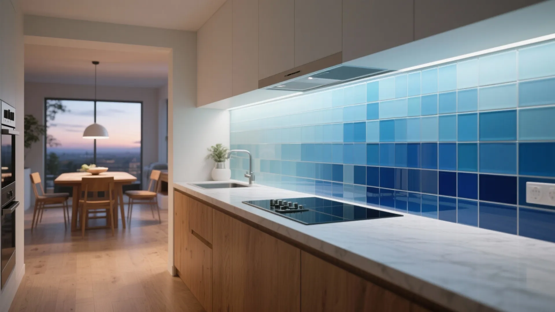 2. Gradient Mosaic Accent Wall