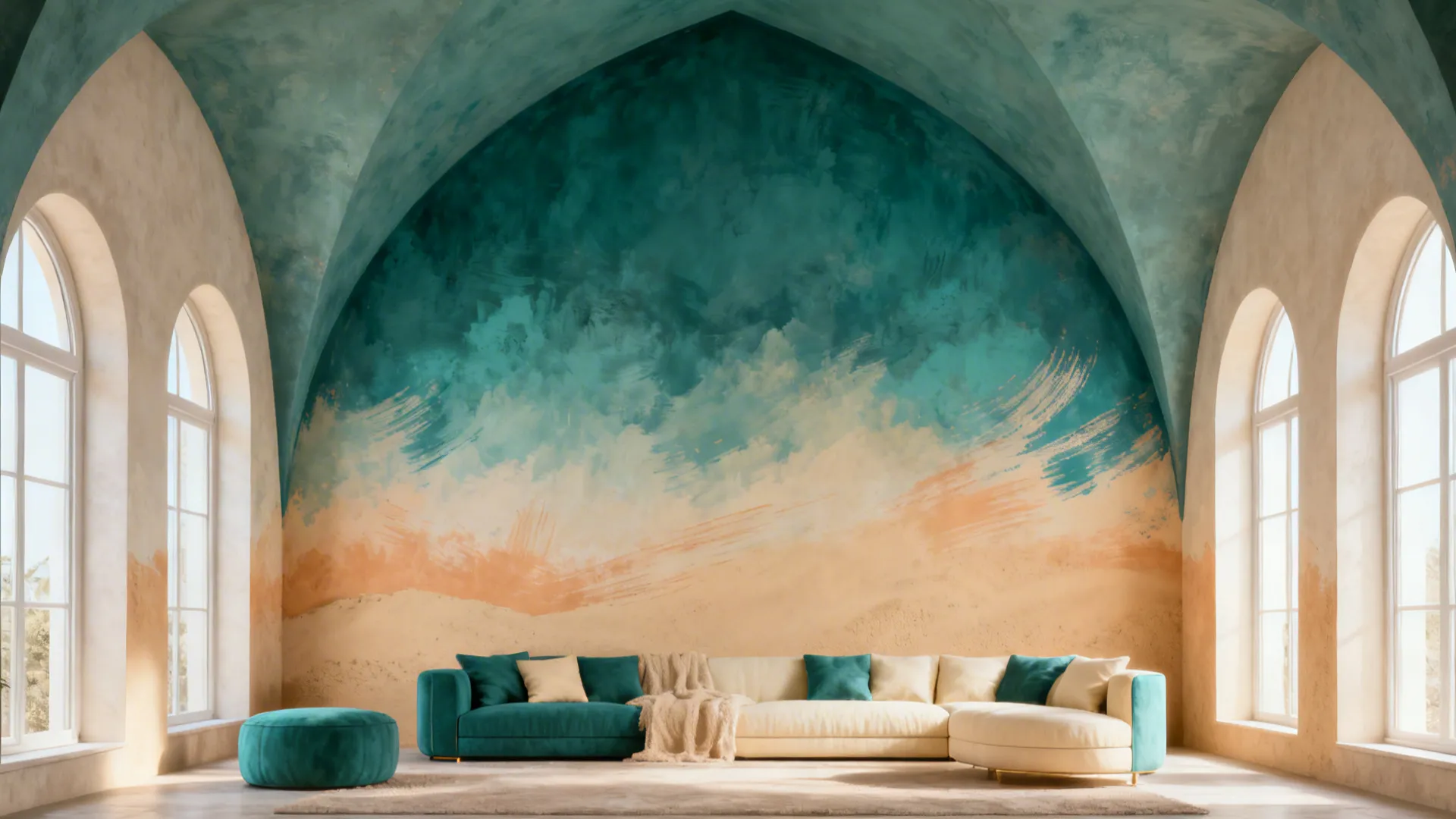 5. Painted gradients or mural washes