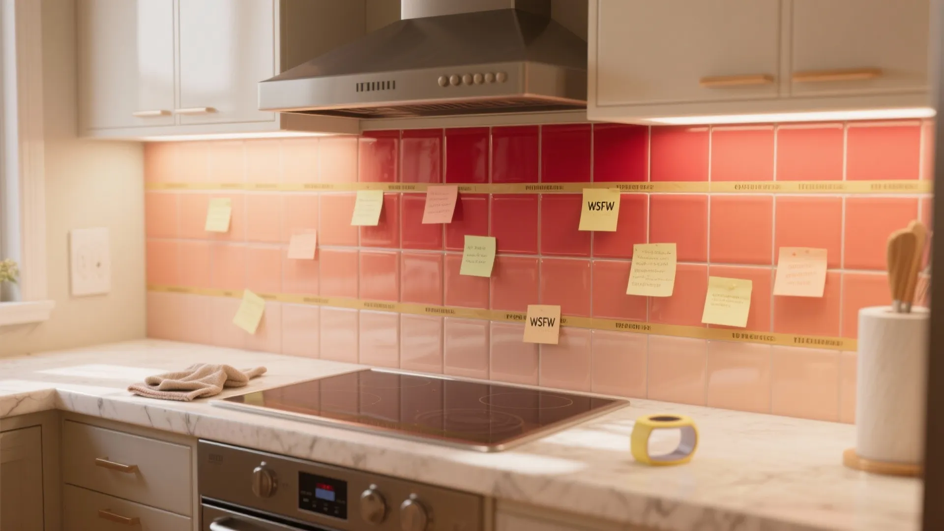 Fresh Produce Gradient: From Soft Peach to Juicy Cherry