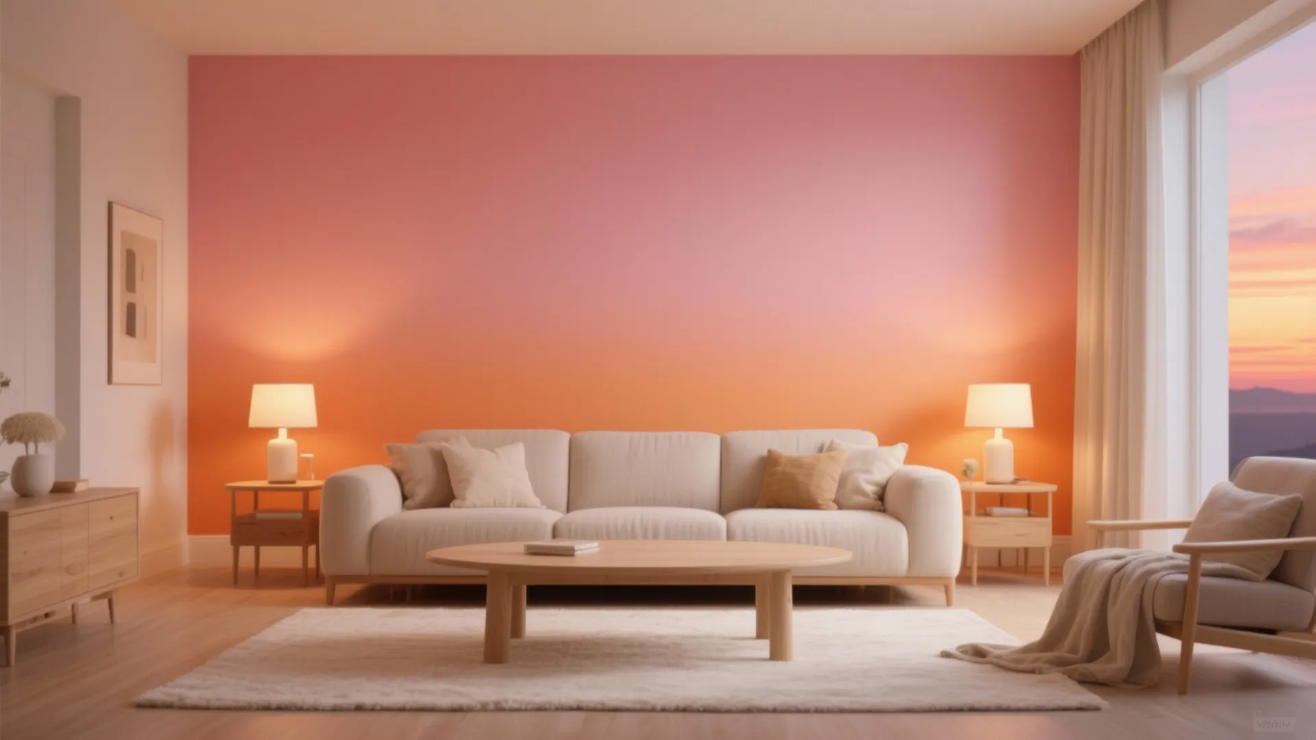 Sunset Gradient: Peach, Coral, Orange