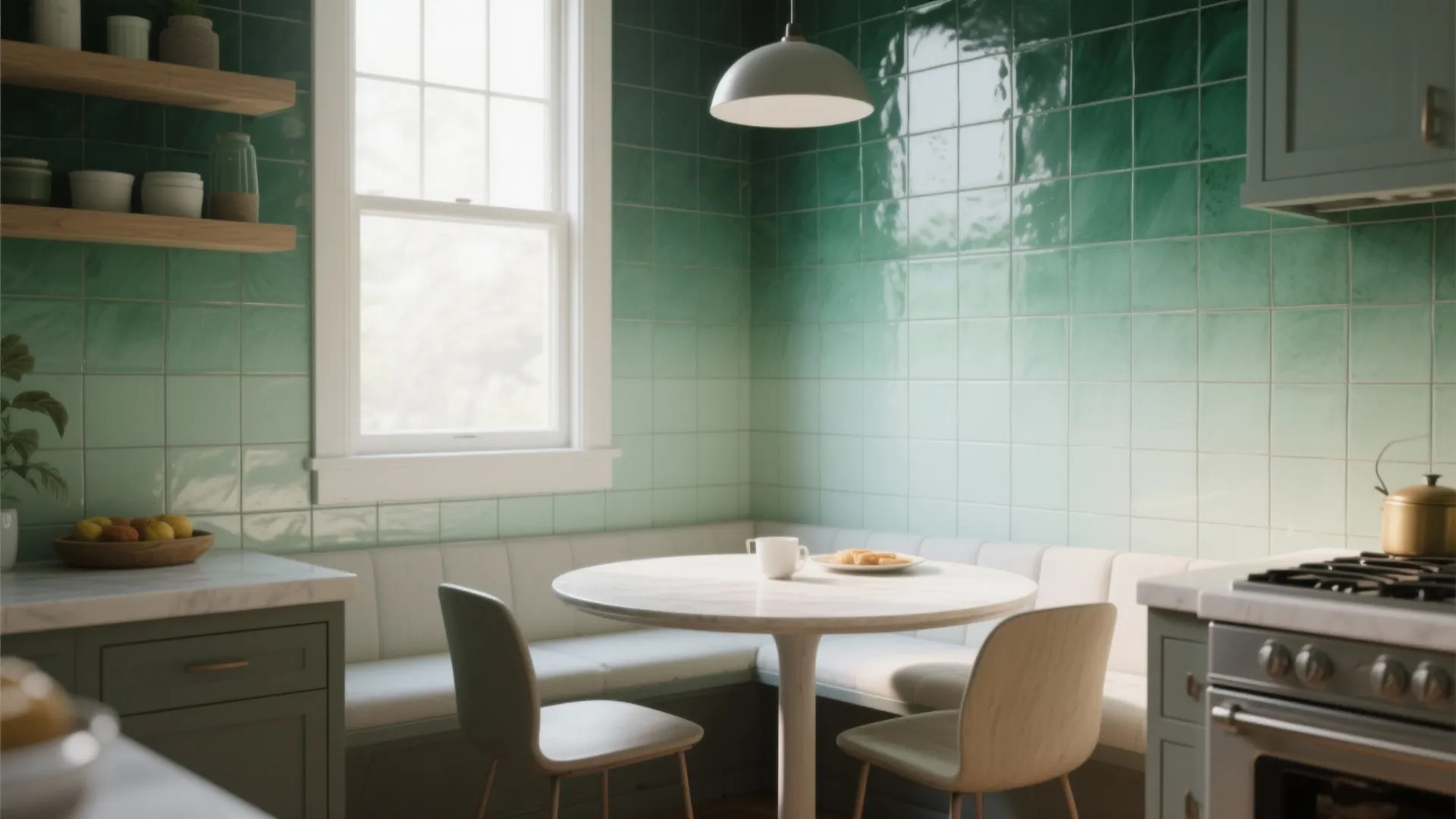 3. Gradient Tile Wall to Add Depth