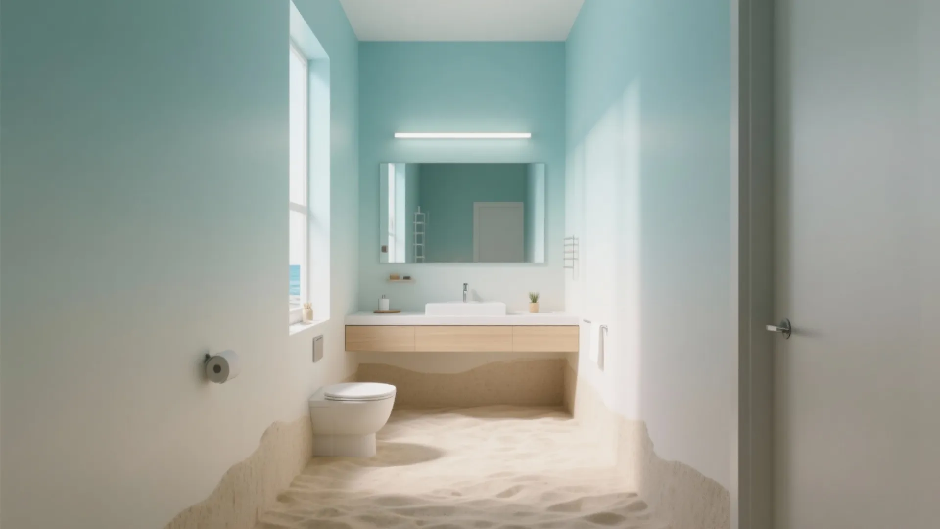 Coastal color gradient walls