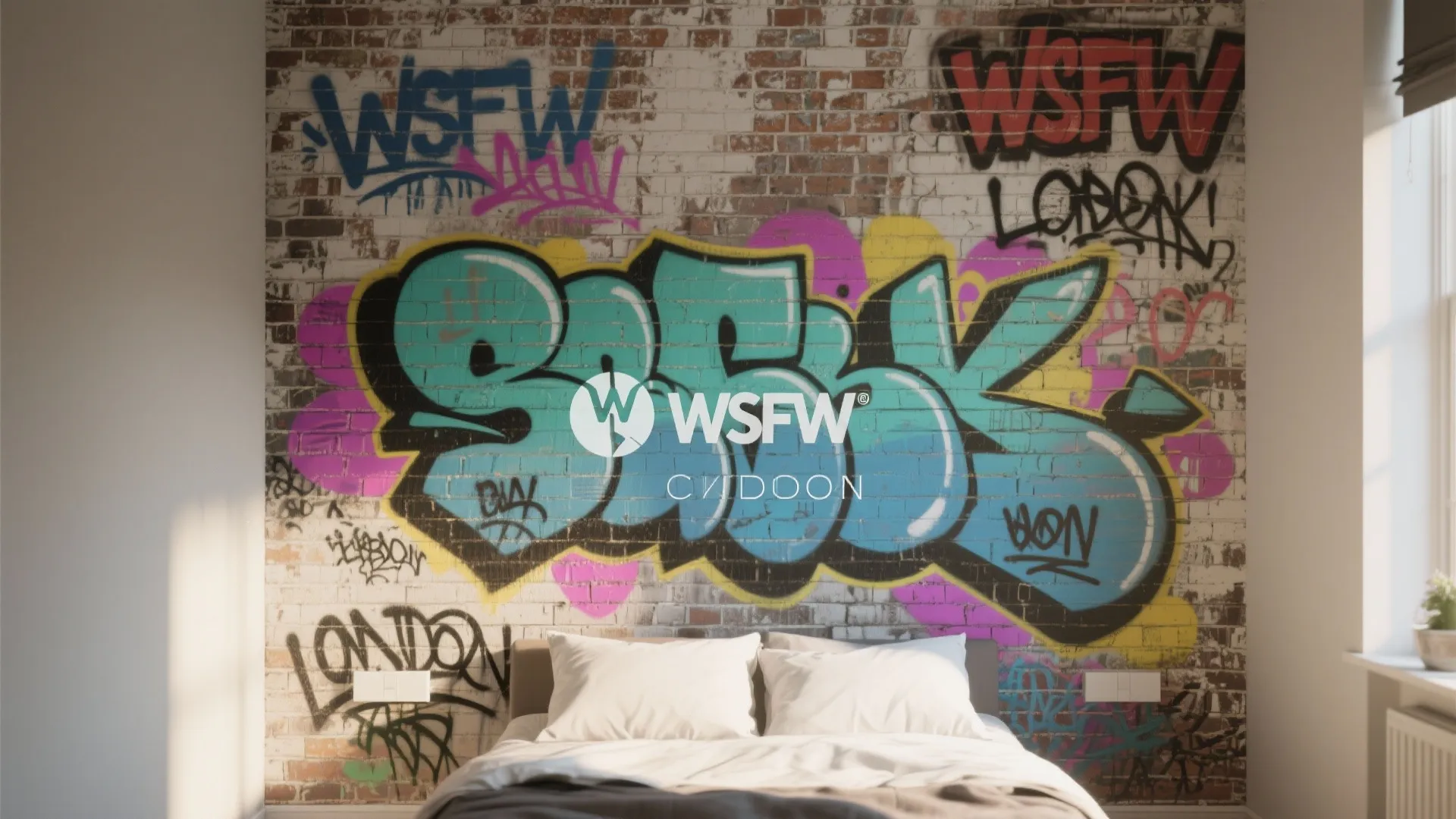 1. Distressed Walls & Graffiti Art