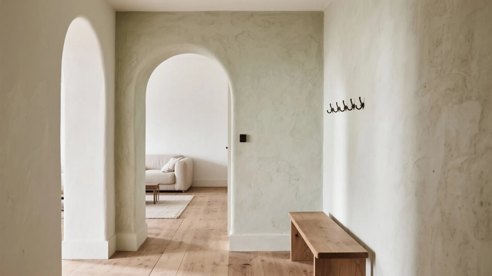 Grand Entry Arch With Textured Plaster