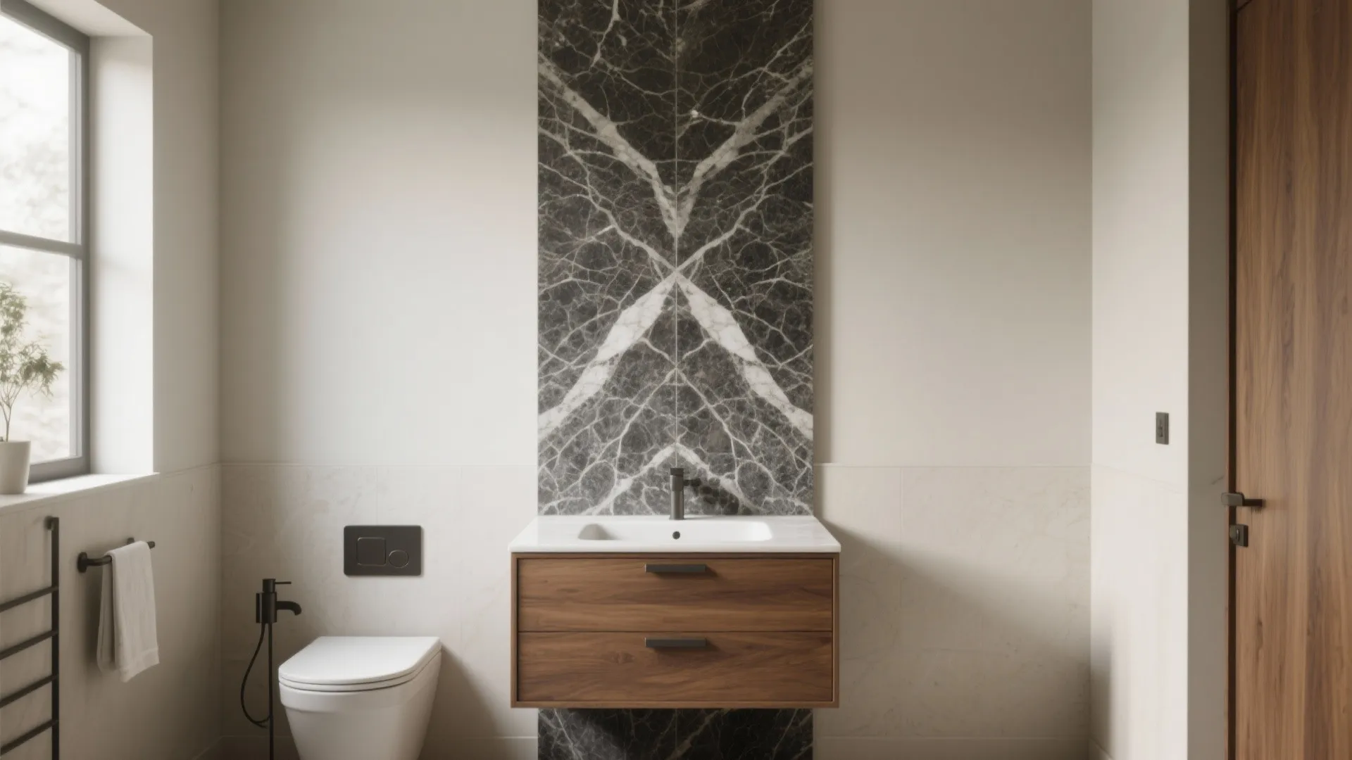 4. Granite accent wall in small doses