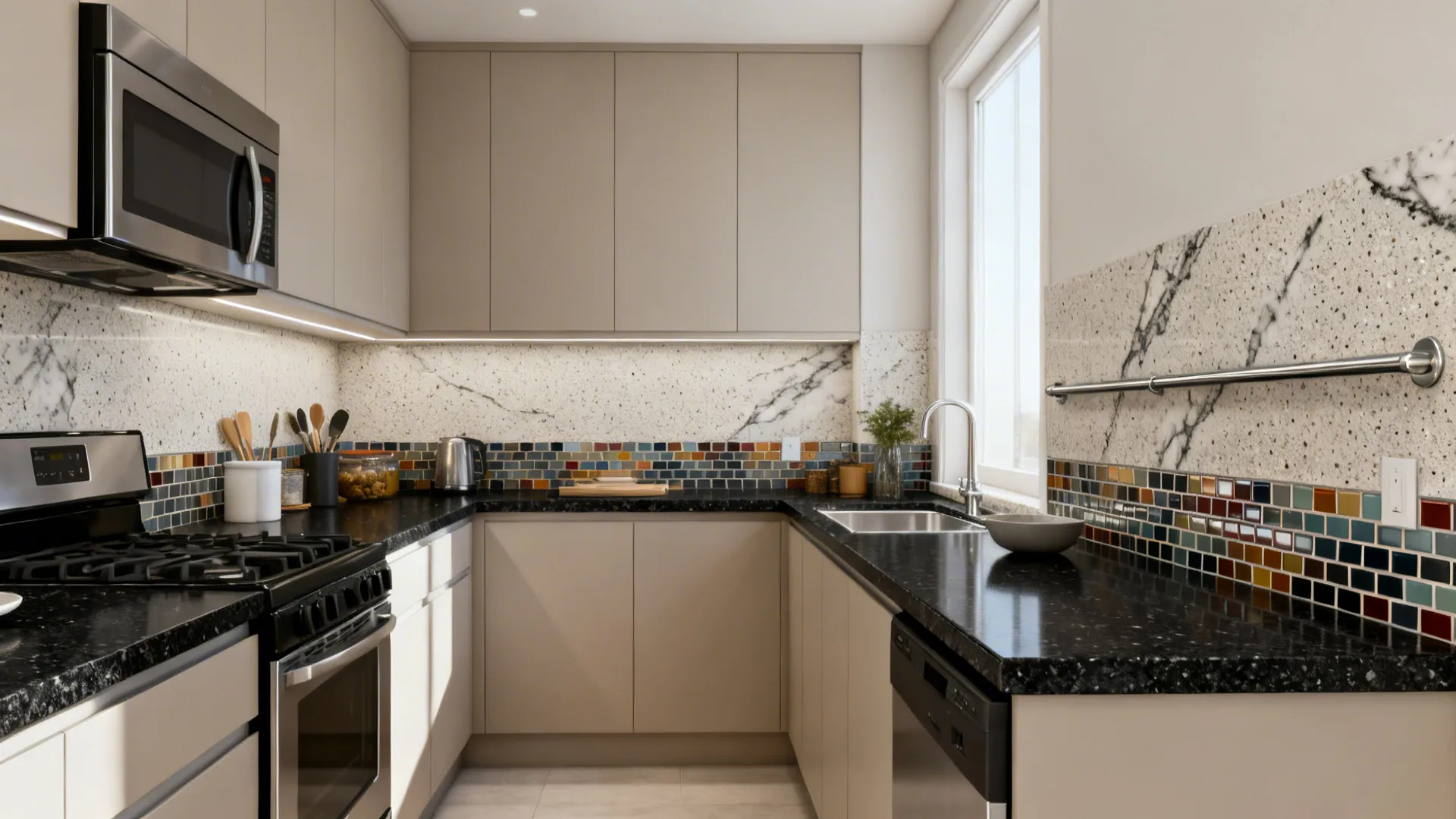 5 Kitchen Granite Countertops and Backsplash Ideas