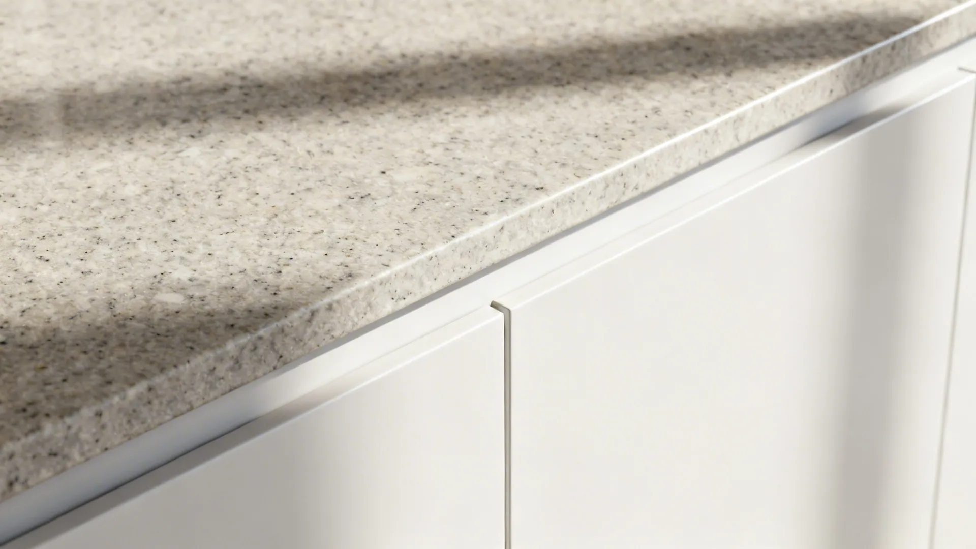 Minimalist storage that respects a classic granite workflow