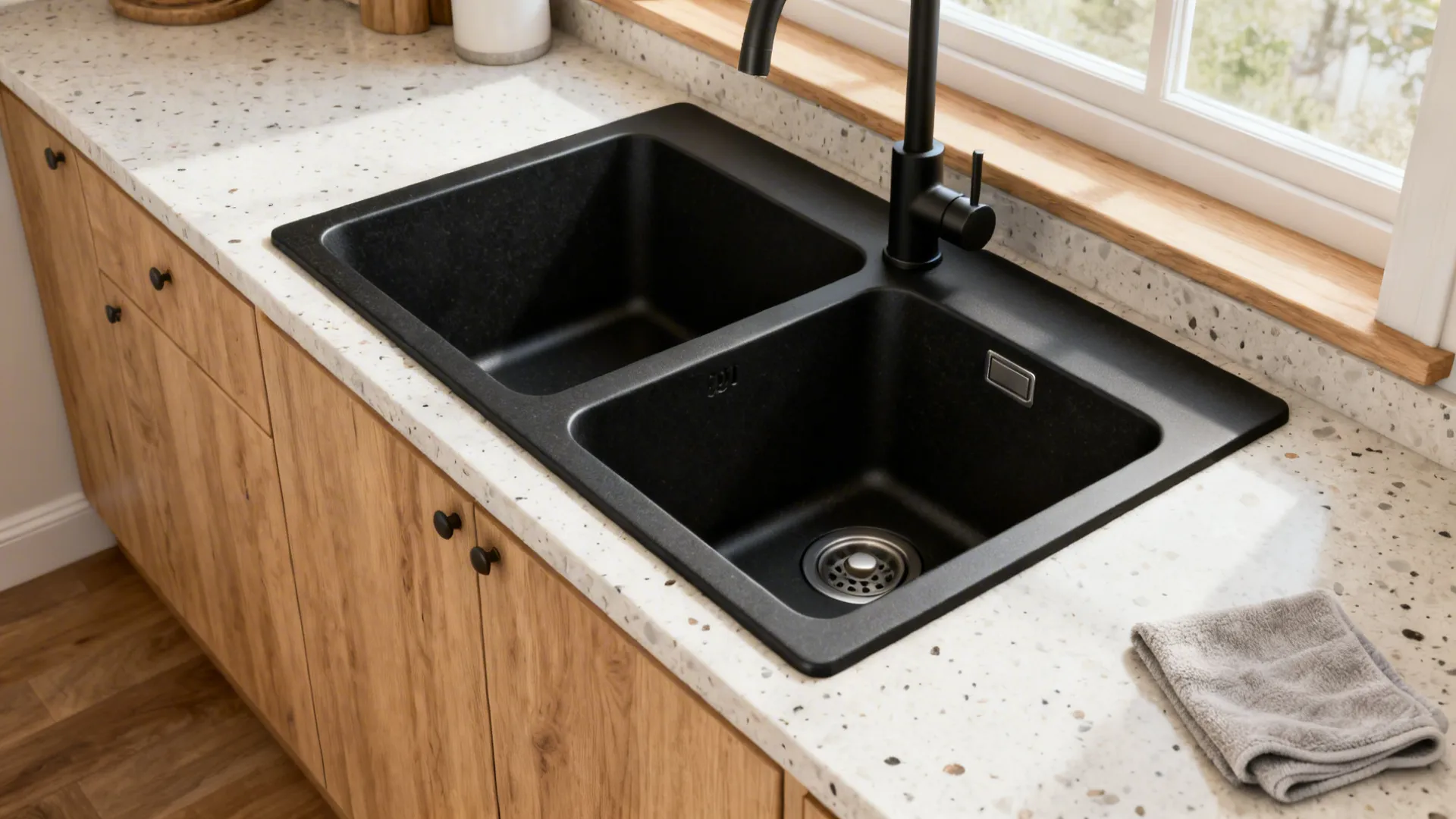 3) Granite Composite in Matte Black or Grey