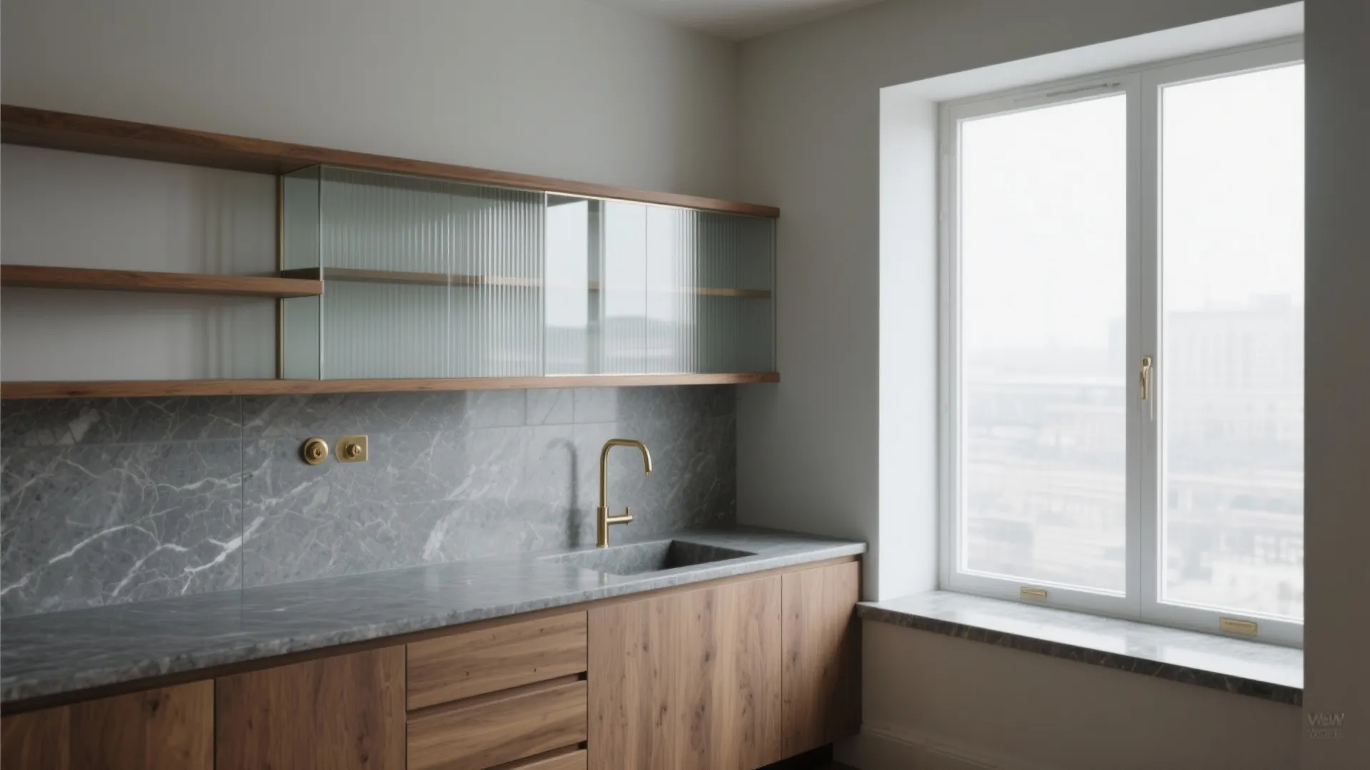 Granite Ledges + Wood and Glass: Layering for Light