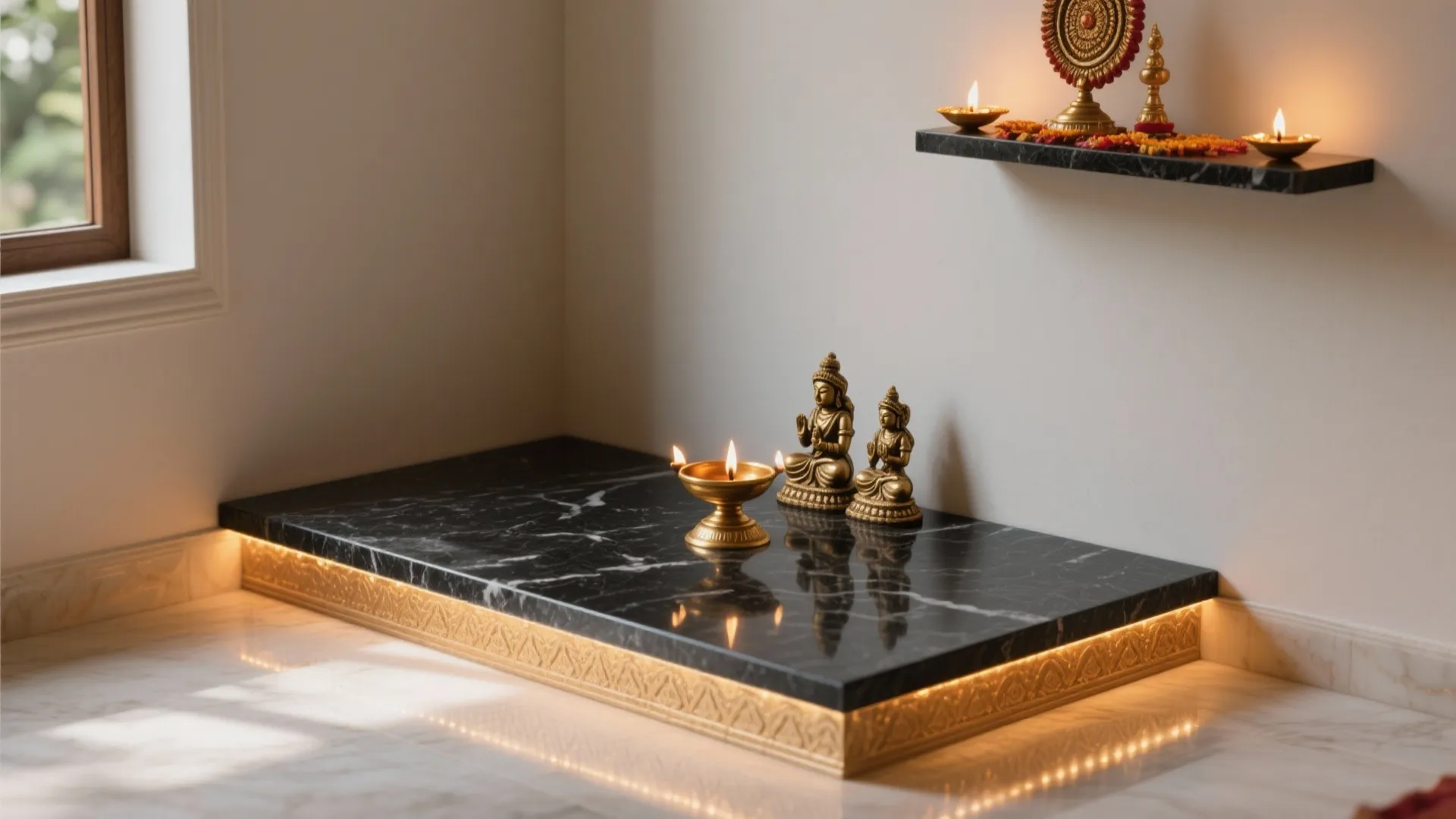 Granite or Stone Platform with Easy Clean-Up