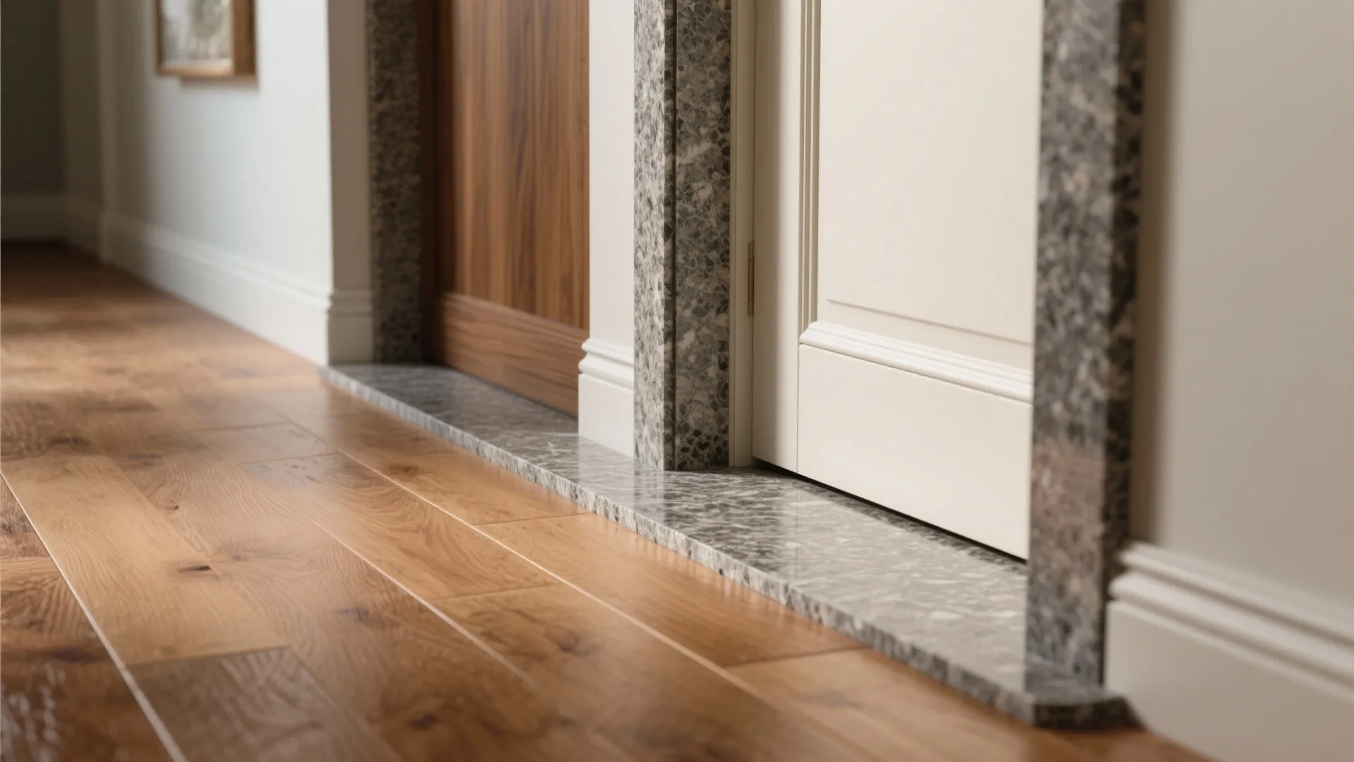 Granite Skirting, Door Casings, and Thresholds as Accents
