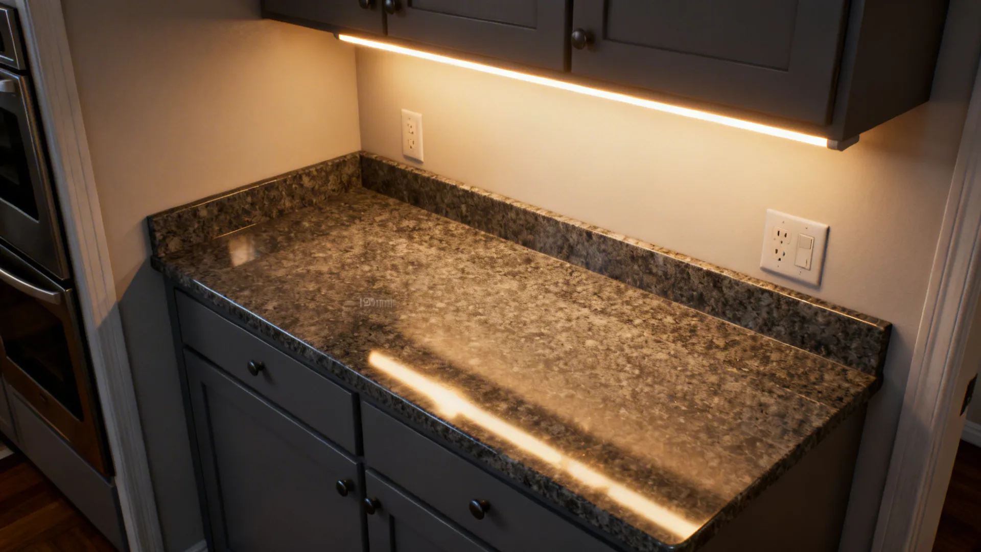 2) Granite Backsplash as a Light Shelf (100–150mm Upstand + LED)