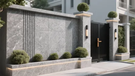 5 Compound Wall Granite Design Ideas