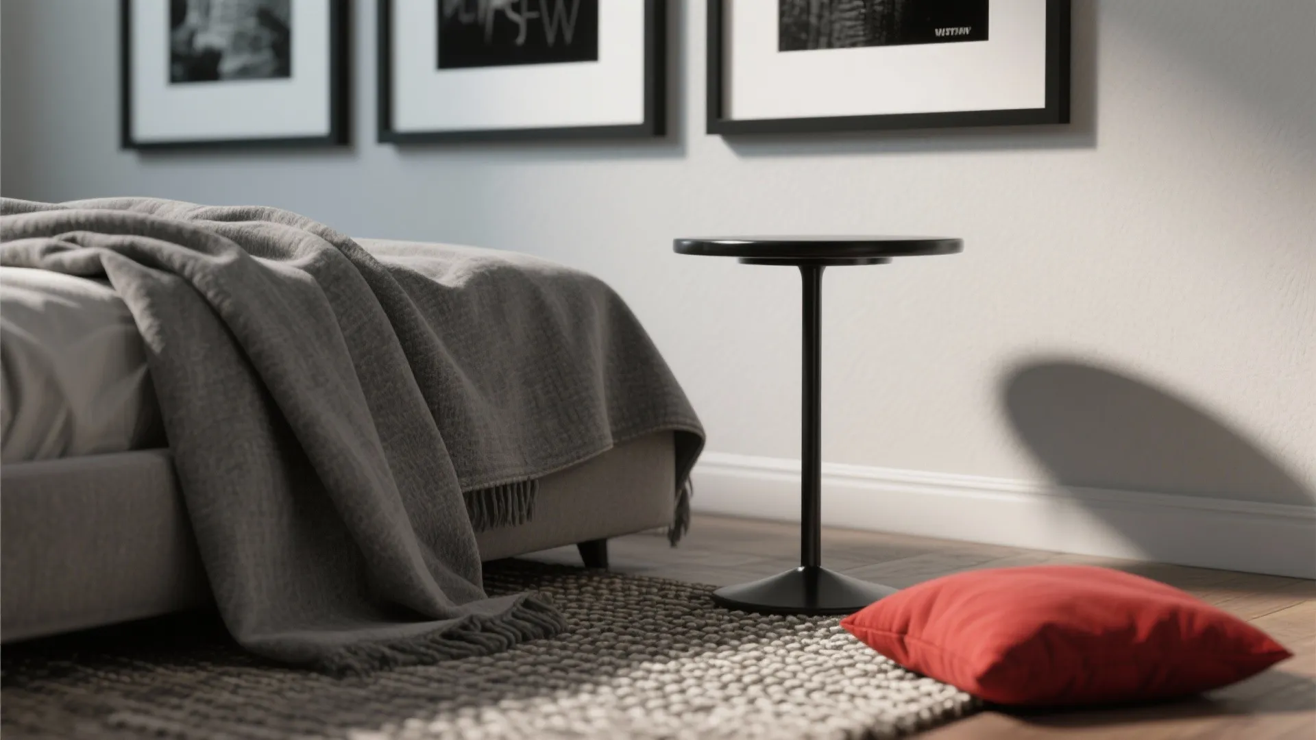 Graphic Contrast: Black Frames and Layered Greys