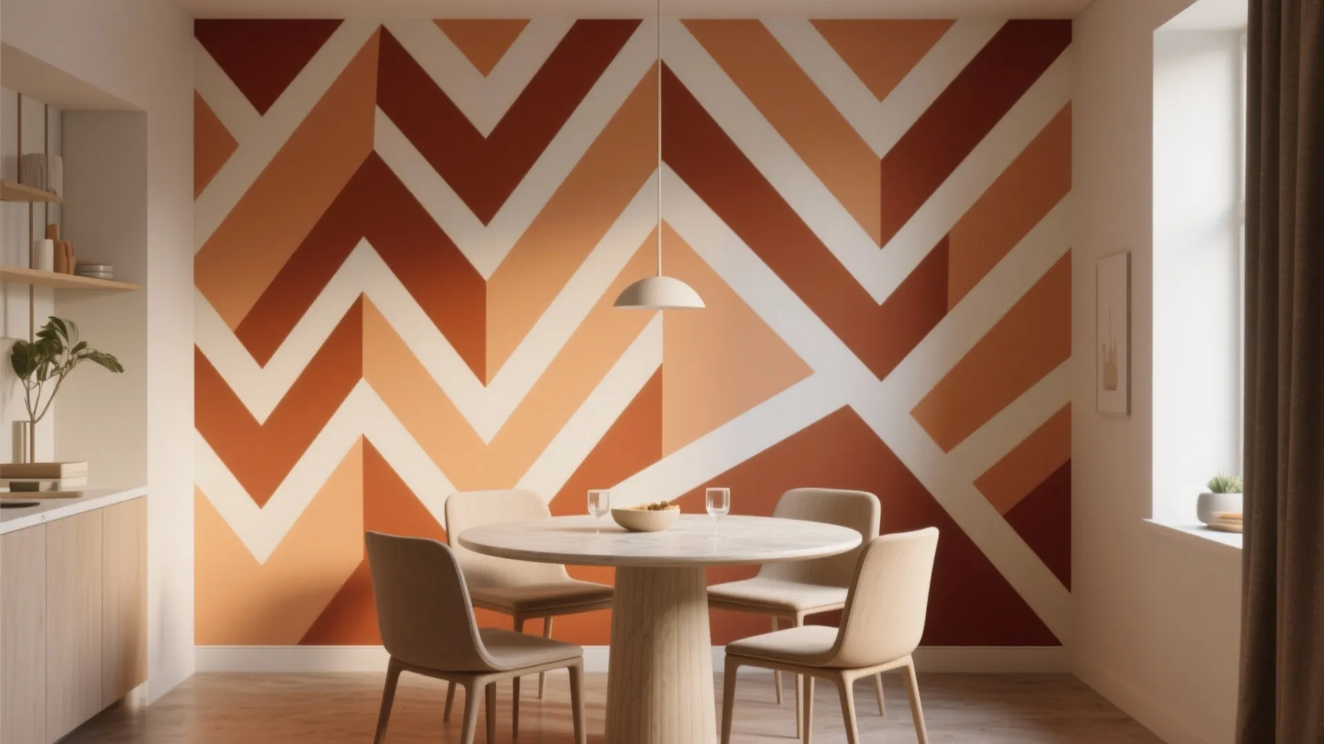 3. Graphic Murals and Two-Tone Geometry