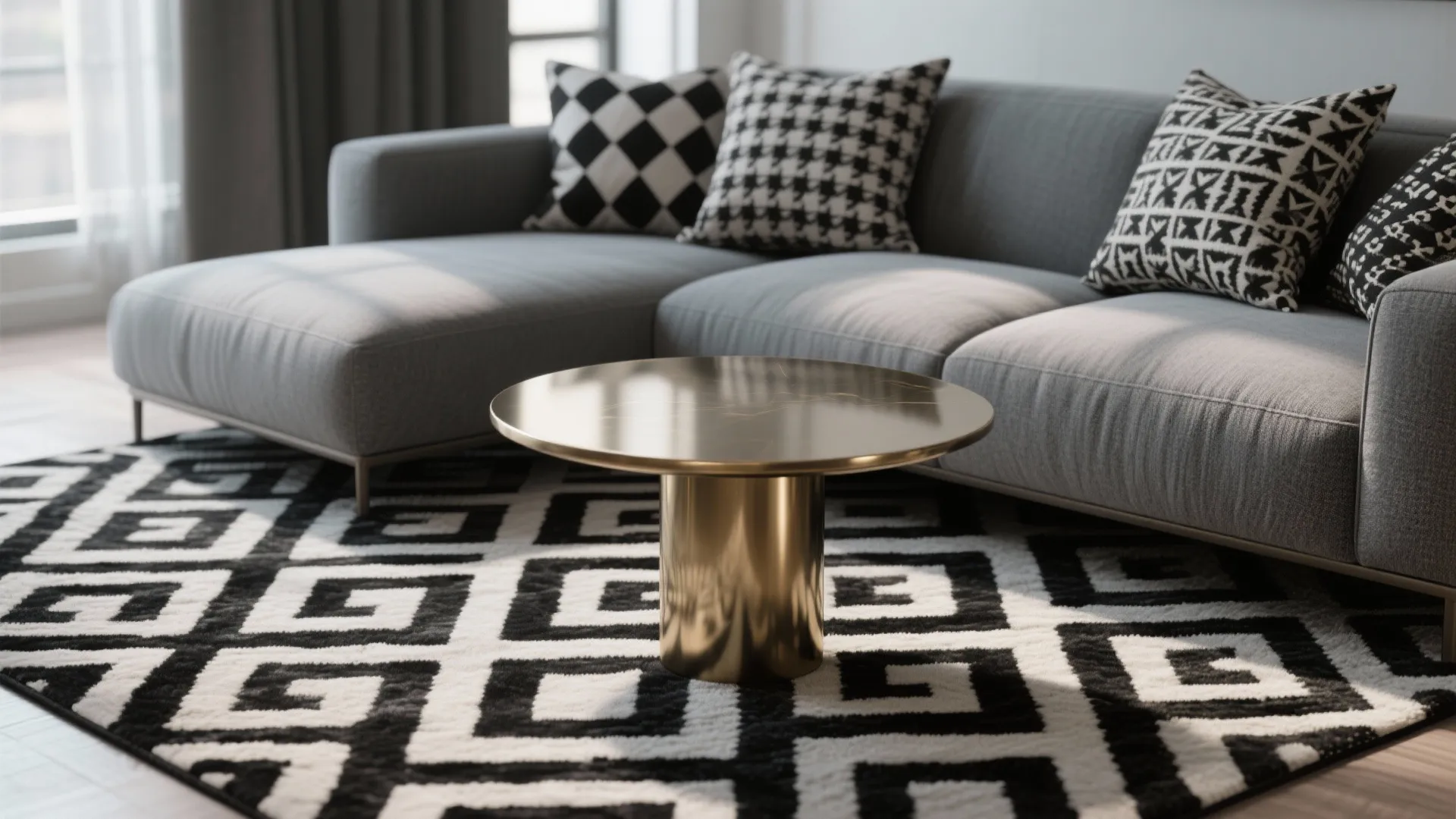 Graphic Patterns and Metallic Accents