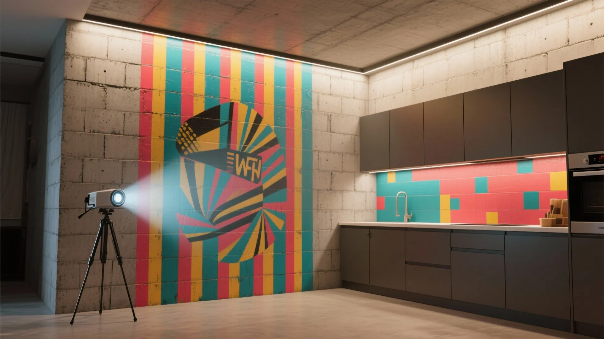 3. Graphic Murals and Vertical Accents