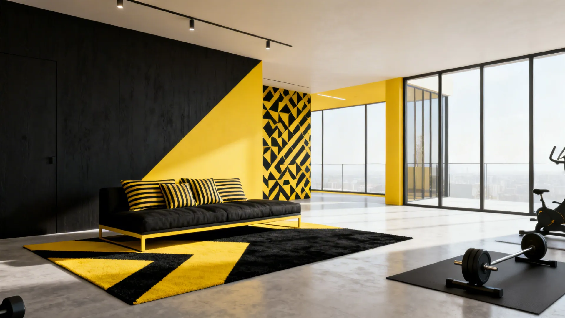 3. Graphic Patterns and Minimal Furniture