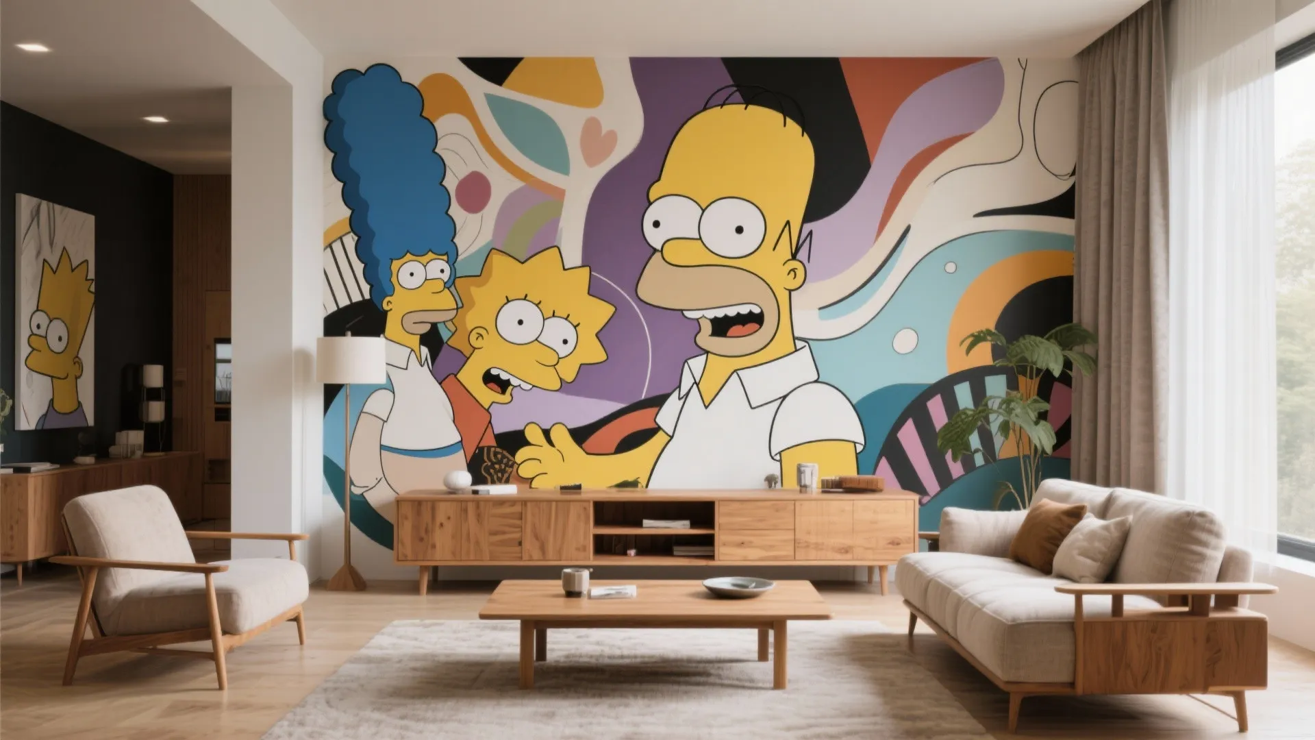 2. Graphic Wall Murals