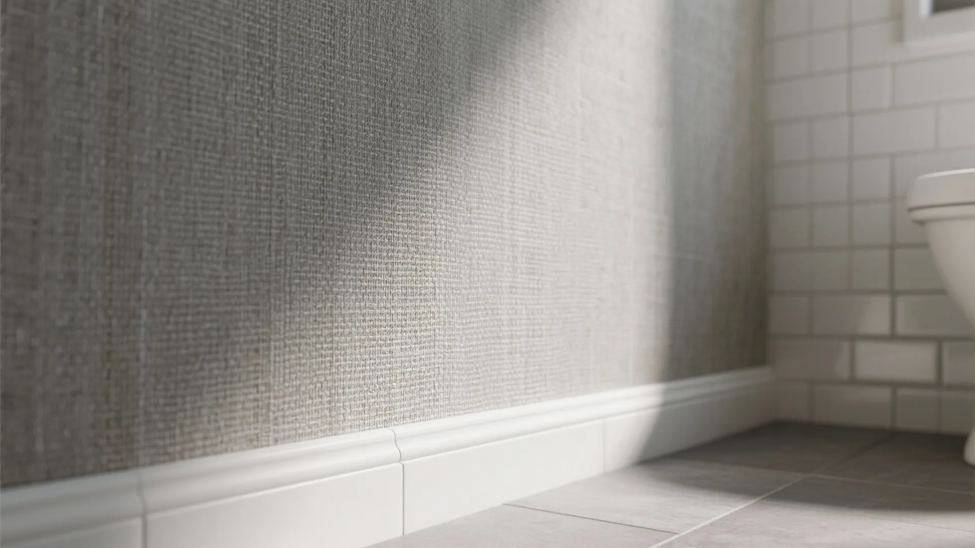 4. Textured grasscloth-look wallpaper for warmth