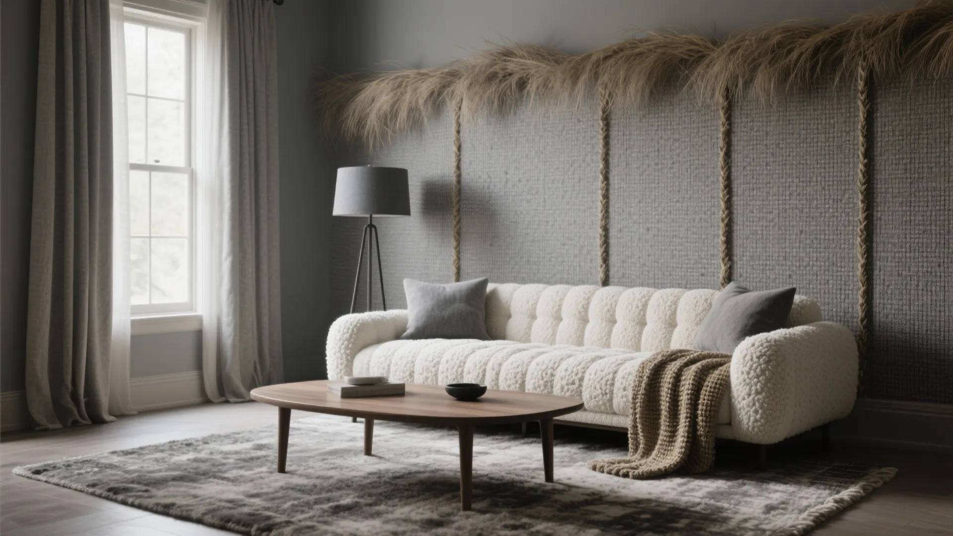 Textured Greys: Grasscloth and Linen Weaves