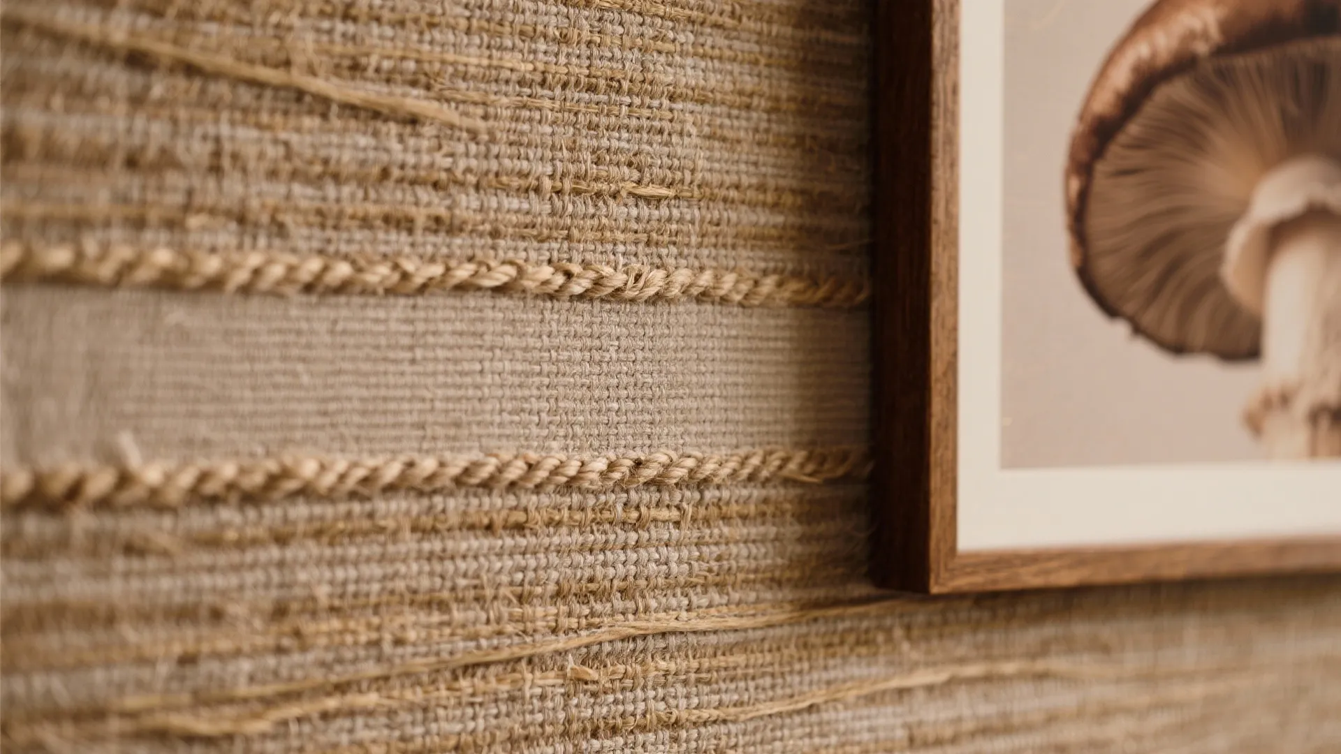 Textured Grasscloth and Linen Warmth