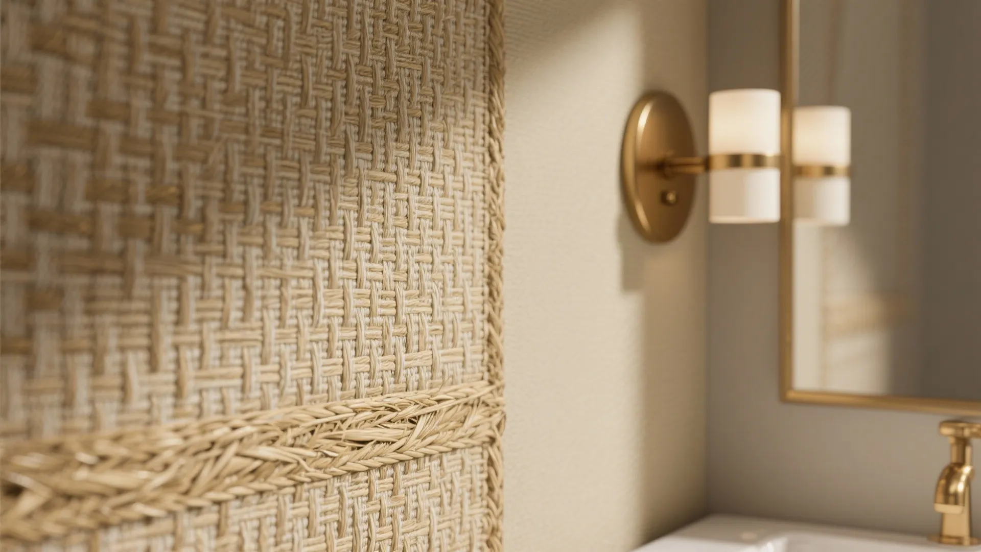 Textured Grasscloth (or Faux Weaves) for Tailored Warmth