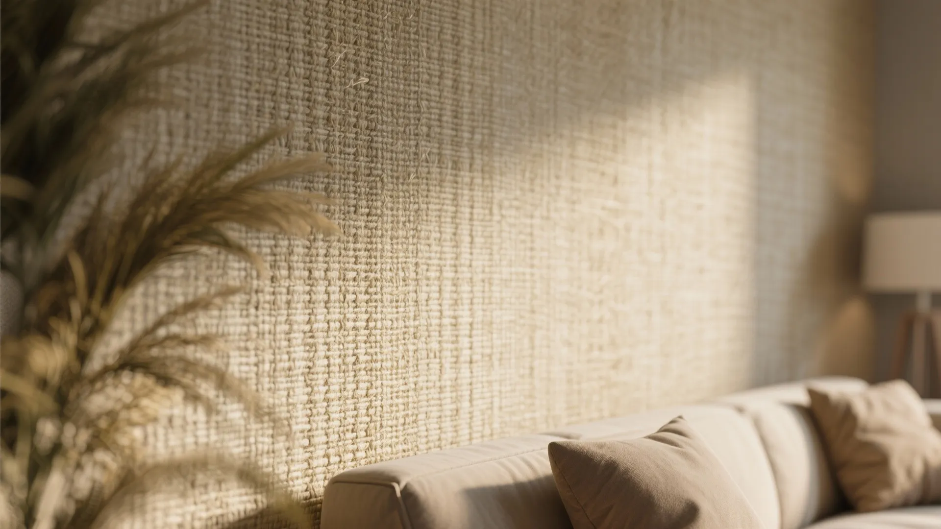 4. Textured Grasscloth Wallpaper