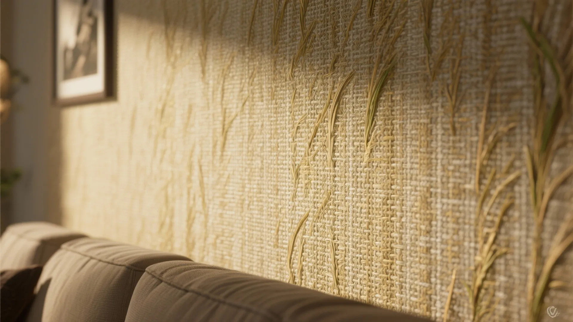 2. Textured or grasscloth wallpaper for warmth