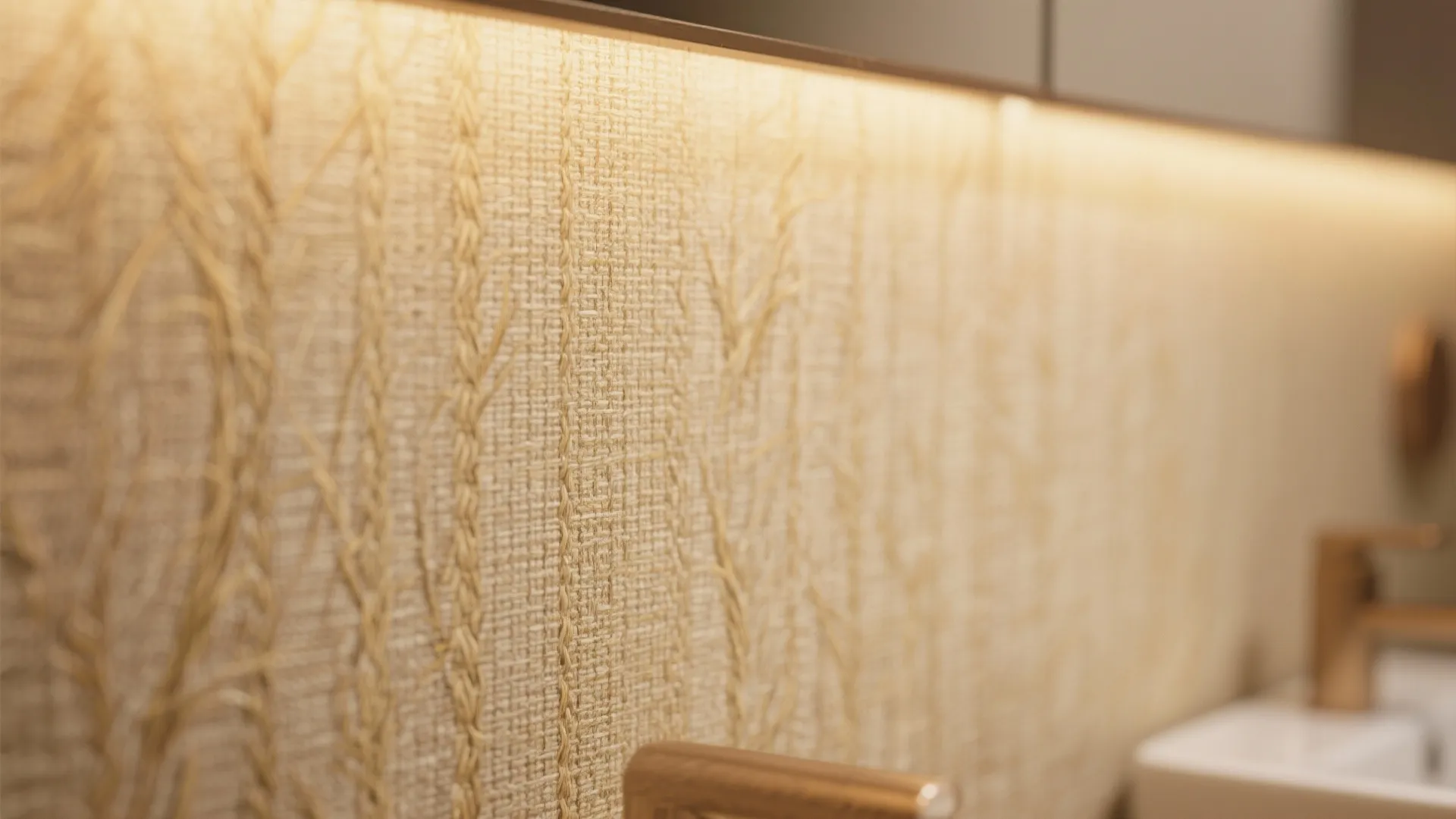 2. Subtle textured grasscloth