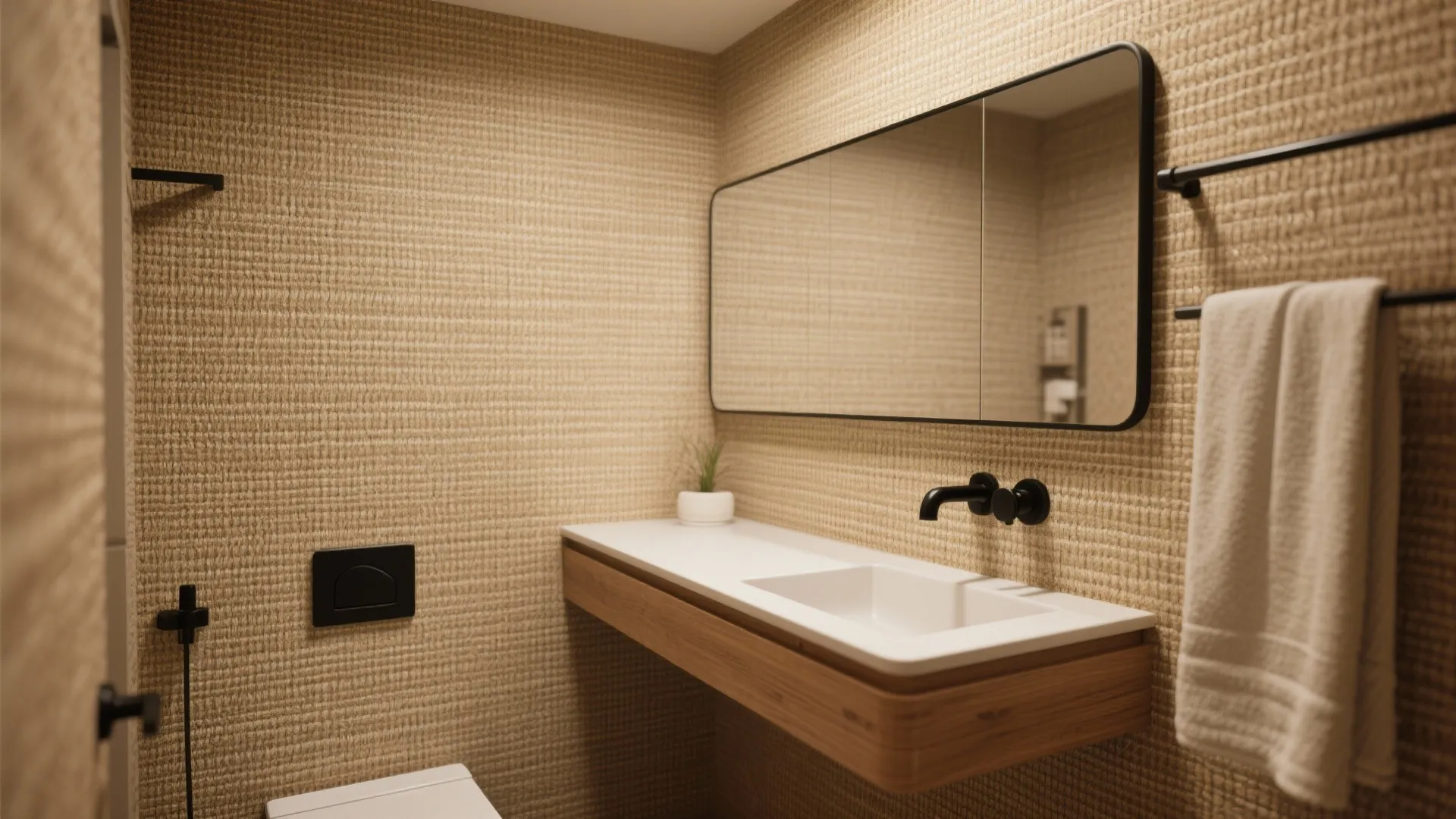 Textured Grasscloth-Look (Vinyl) for Organic Warmth