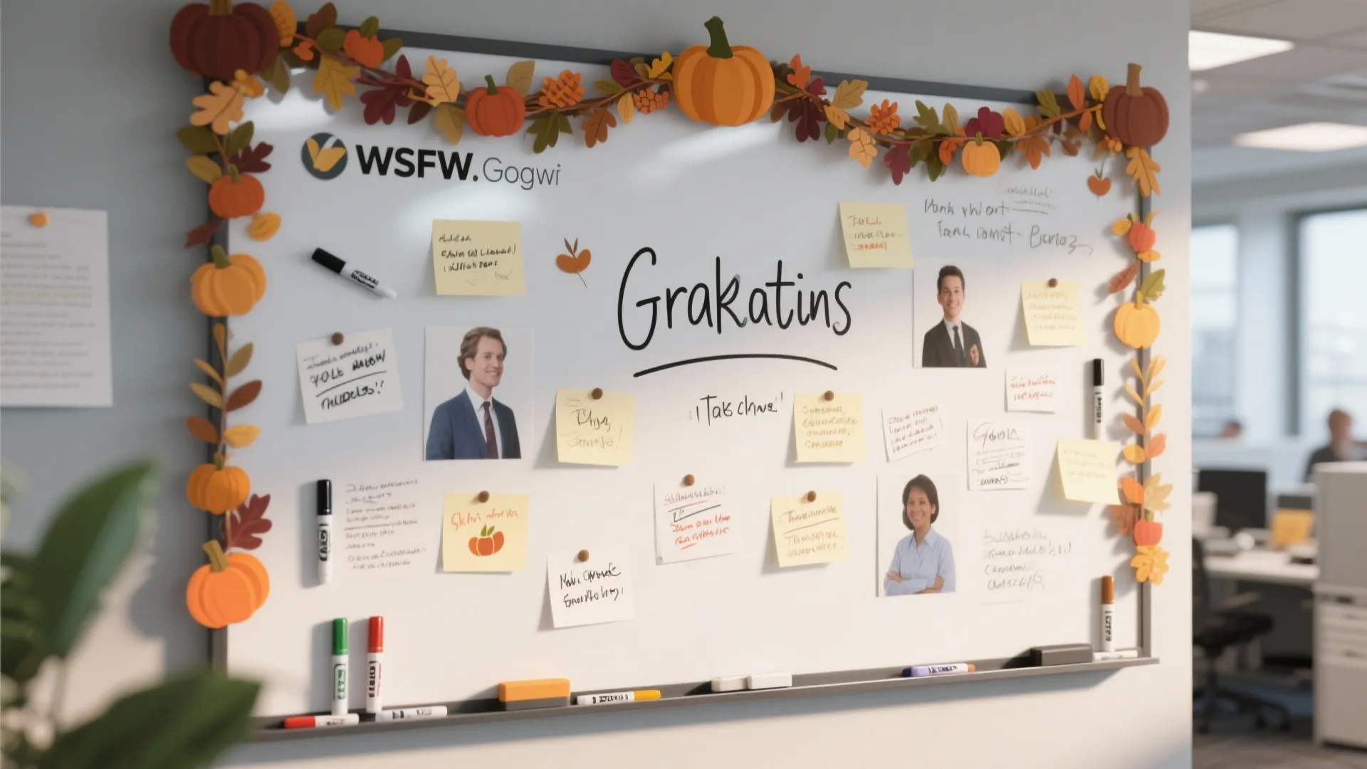 6. Whiteboard Gratitude Wall