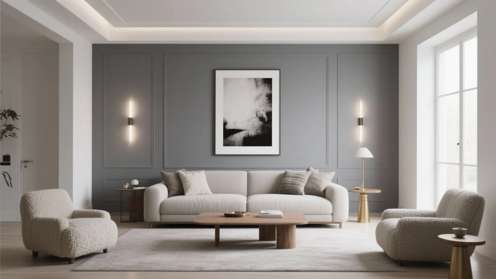 Gray Accent Wall Living Room Ideas to Transform Your Space: 1 Minute to Create a Stunning Gray Accent Wall in Your Living Room