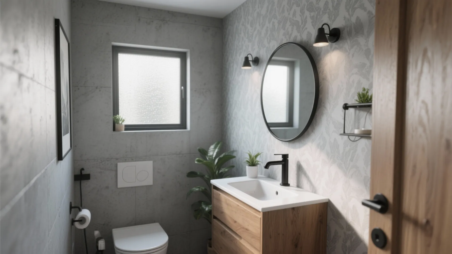 5 Gray Bathroom Wallpaper Ideas: Small bathroom, big style: 5 gray wallpaper inspirations I use with clients