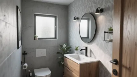5 Gray Bathroom Wallpaper Ideas