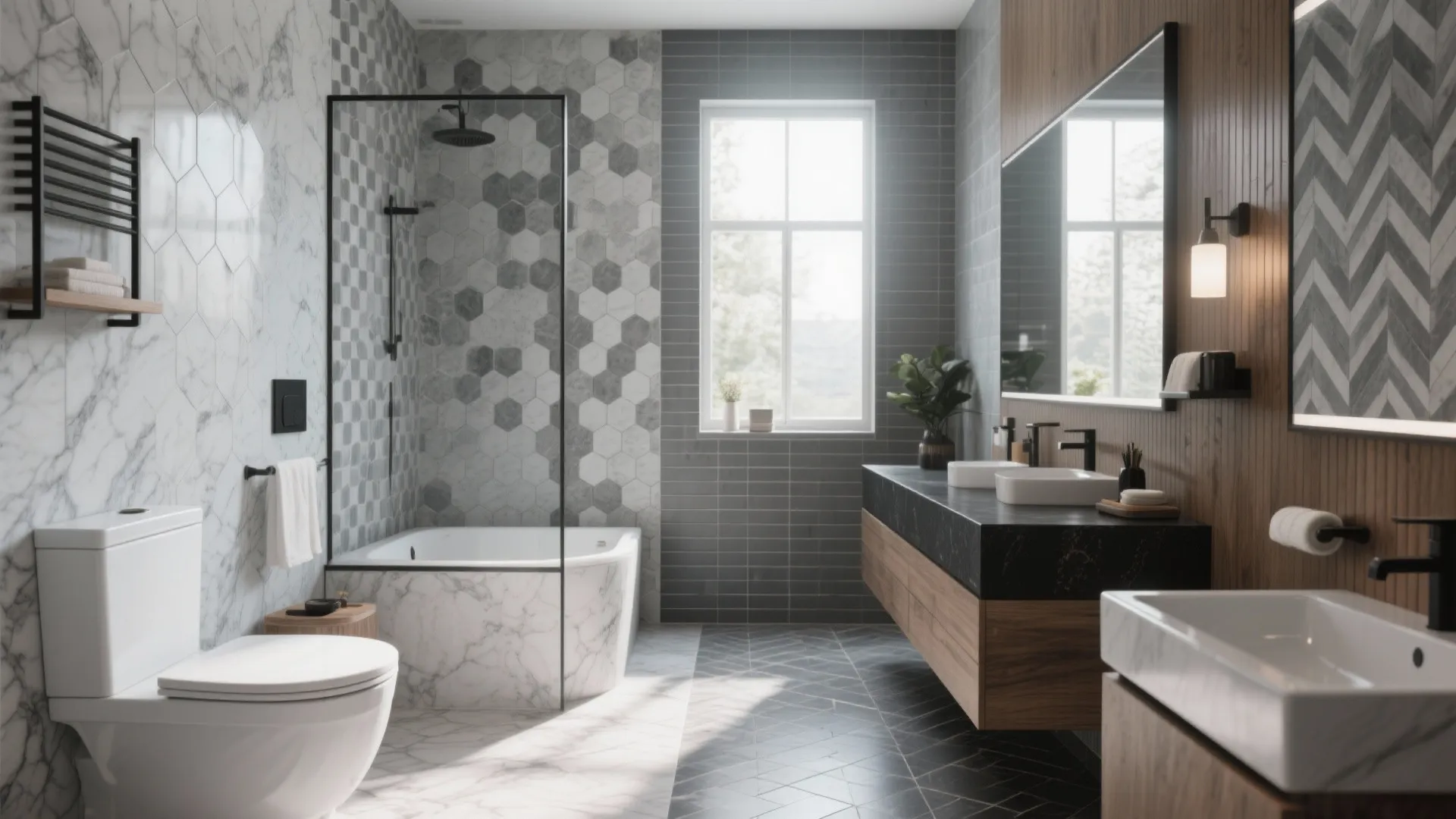 10 Gray Bathroom Tile Ideas: Creative and Stylish Ways to Use Gray Bathroom Tiles